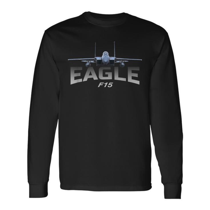 F15イーグルジェットファイター 長袖Tシャツ