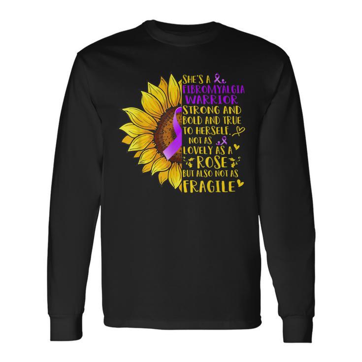 Fibromialgia Guerrero Girasoloporte Fibromialgia Regalos Camiseta de manga larga