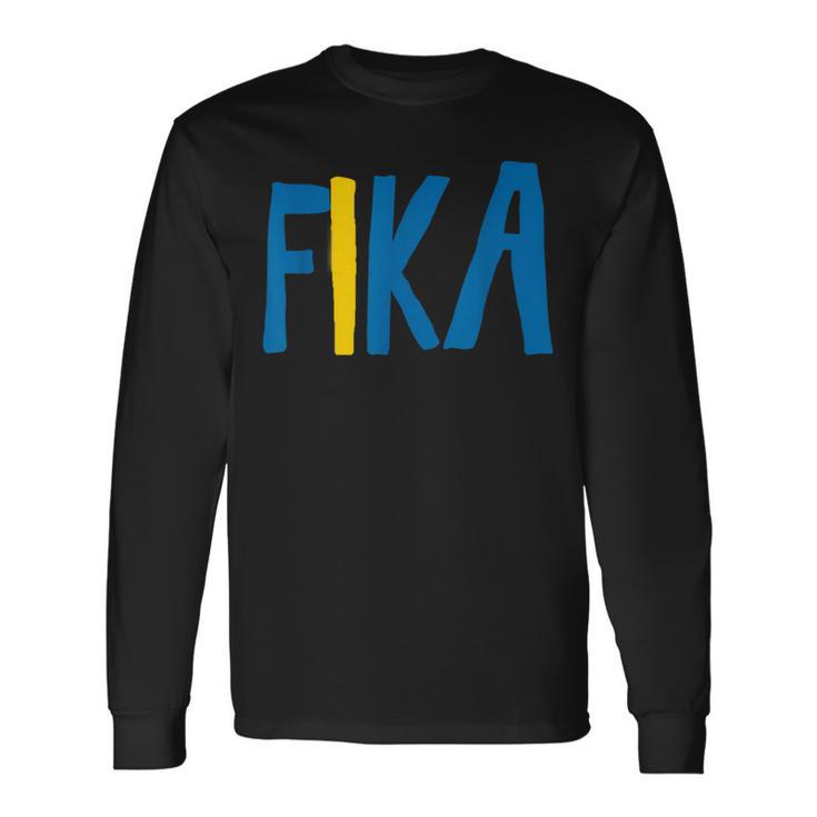 Fikaweden 面白いワードゲーム スウェーデン語 長袖Tシャツ