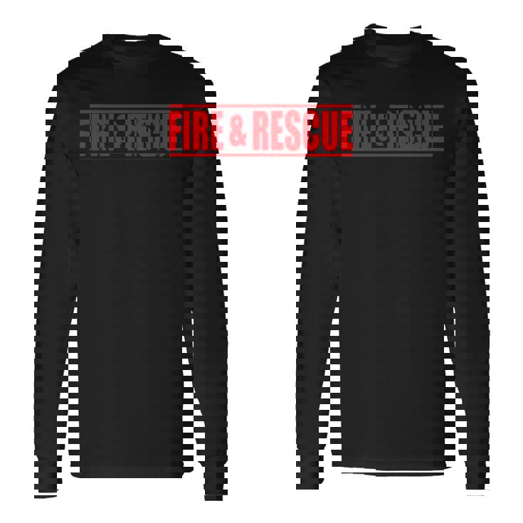 Fire And Rescue 消防士 コスチューム ユニフォーム 長袖Tシャツ ギフトのアイデア