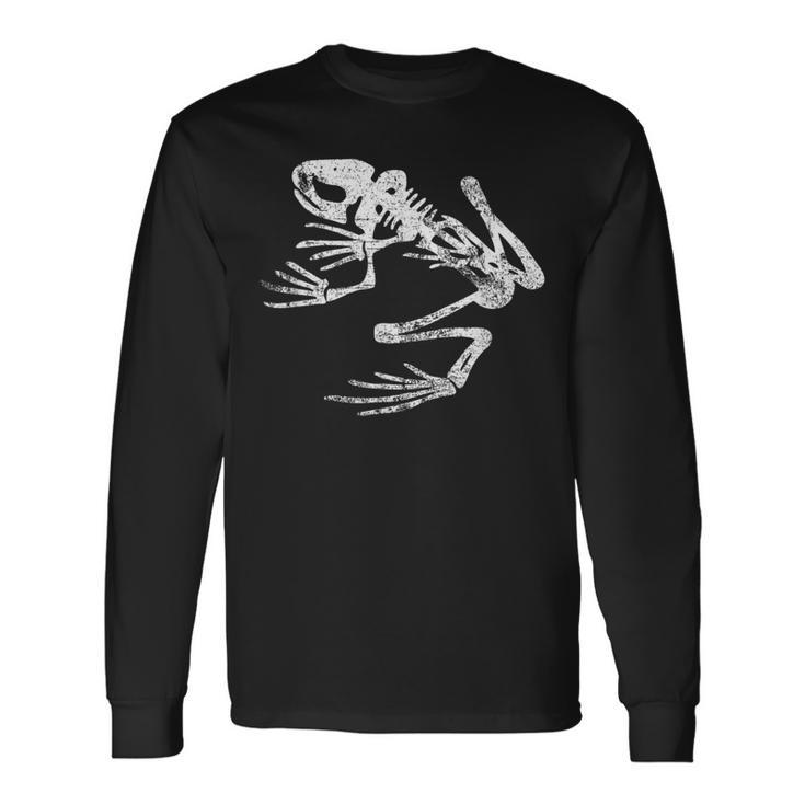 Frogman Bonefrog アンティーク調ホワイトプリント 長袖Tシャツ