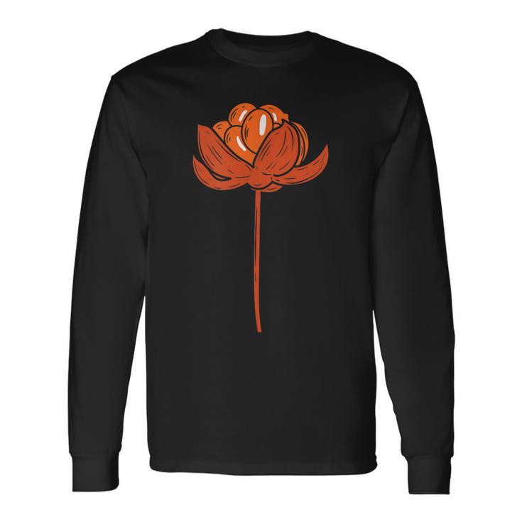 Fruta Escandinava Exótica Cloudberry Camiseta de manga larga