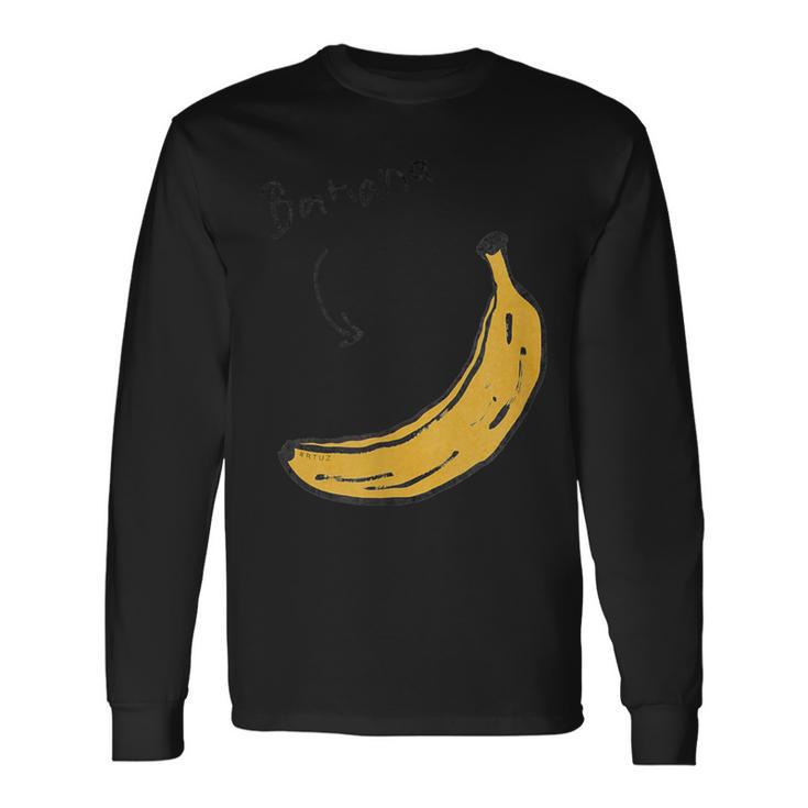 Frutaegana Plátanos Humor Plátanoegano Divertido Plátano Camiseta de manga larga