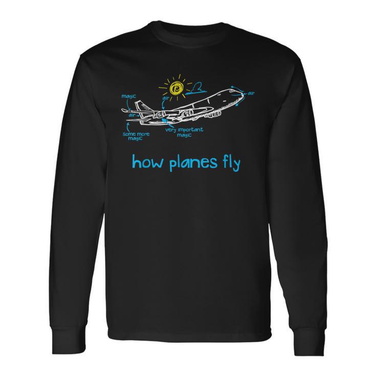 Aerospace How Planes Fly Air Magic Flight Crew 長袖Tシャツ