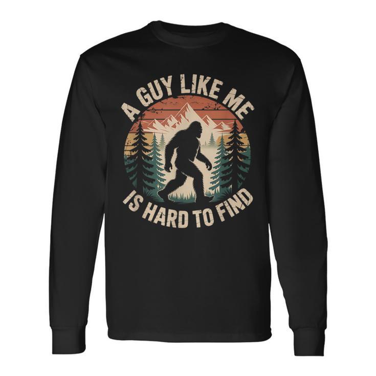 Bigfoot Hard To Find Retro Sasquatch Long Sleeve T-Shirt