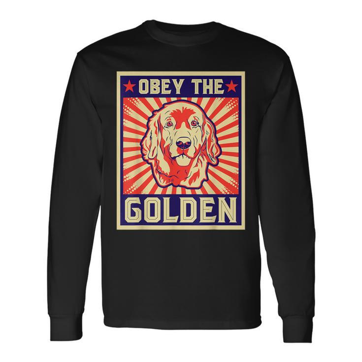 Obey The Golden ゴールデンレトリーバーオーナー向け 長袖Tシャツ