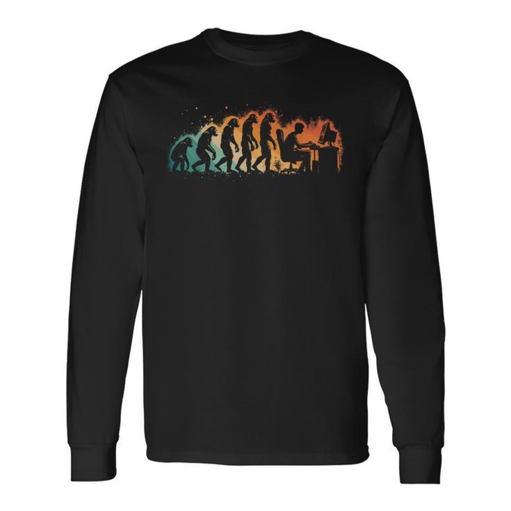 Gaming Evolutionideojuego Jugador Juegos De Computadora Camiseta de manga larga
