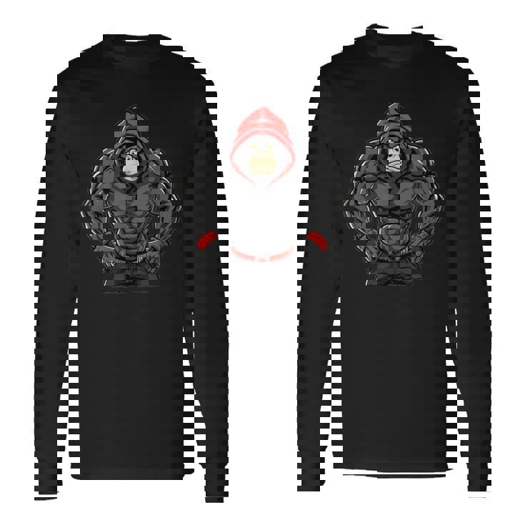 Gorilla Workout Angrytrongcaryilverback Gorilla Gym 長袖Tシャツ ギフトのアイデア