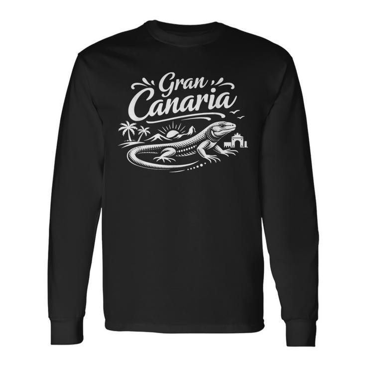 Gráfico Deiaje De Gran Canaria Lagartija Canaria Camiseta de manga larga