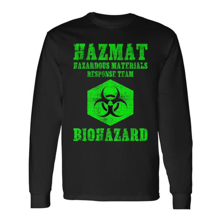 Green Biohazard 危険物 コスチューム キッズ メンズ 長袖Tシャツ