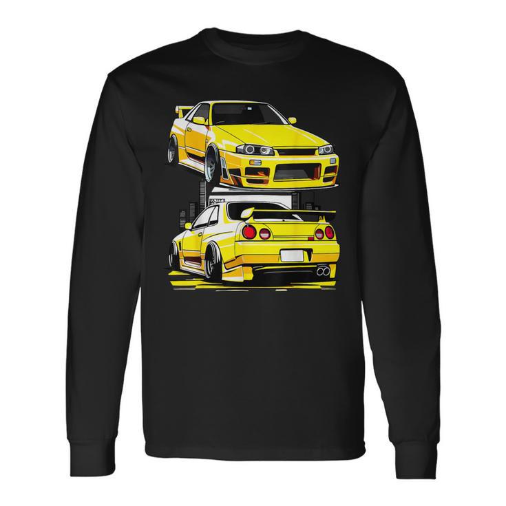 ブラック Gt R 32 Jdm スカイラインチューナー レーシングスタンス カードリフト 長袖Tシャツ