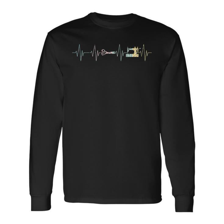 Heartbeat ミシンキルティングミシン。 長袖Tシャツ