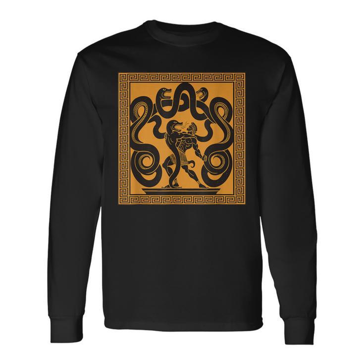 Heracles Guerrero Olímpico Mitología Griega Arte Grecia Mito Camiseta de manga larga