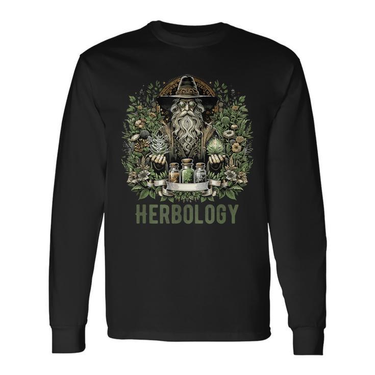 Herbology マジカルハーブ ヴィンテージ 神秘的な植物 長袖Tシャツ ギフトのアイデア