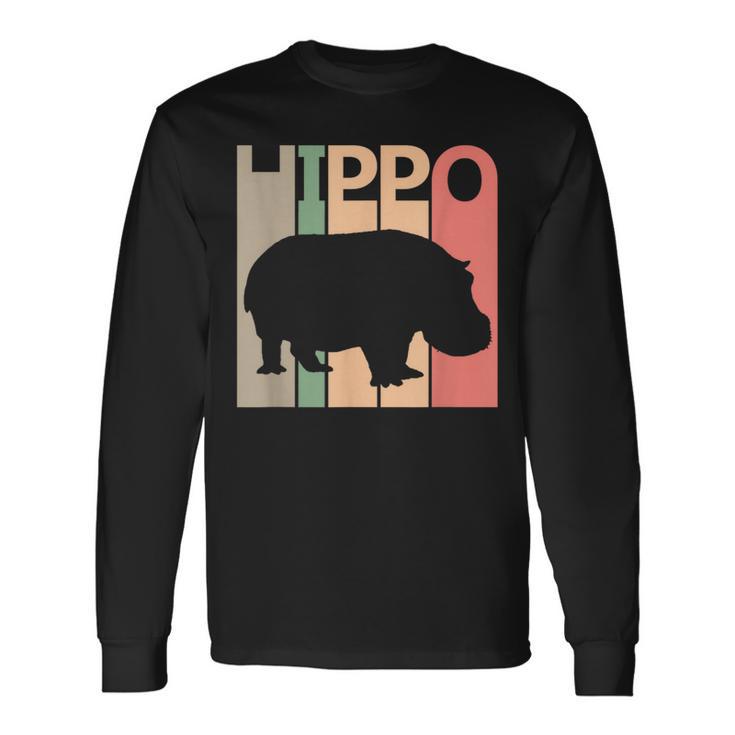 Hippo カバ 長袖Tシャツ