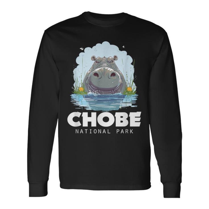 Hippo アフリカンサファリ チョベ国立公園 お土産 長袖Tシャツ