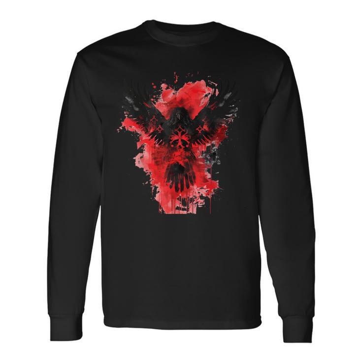 Huginiking Raven Odinsalhalla 北欧神話 長袖Tシャツ