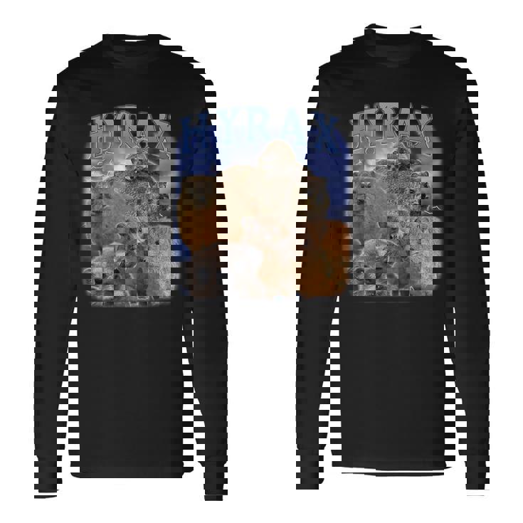 Hyrax Fire Meme Animal Lover ユーモア ロック ハイラックス 長袖Tシャツ