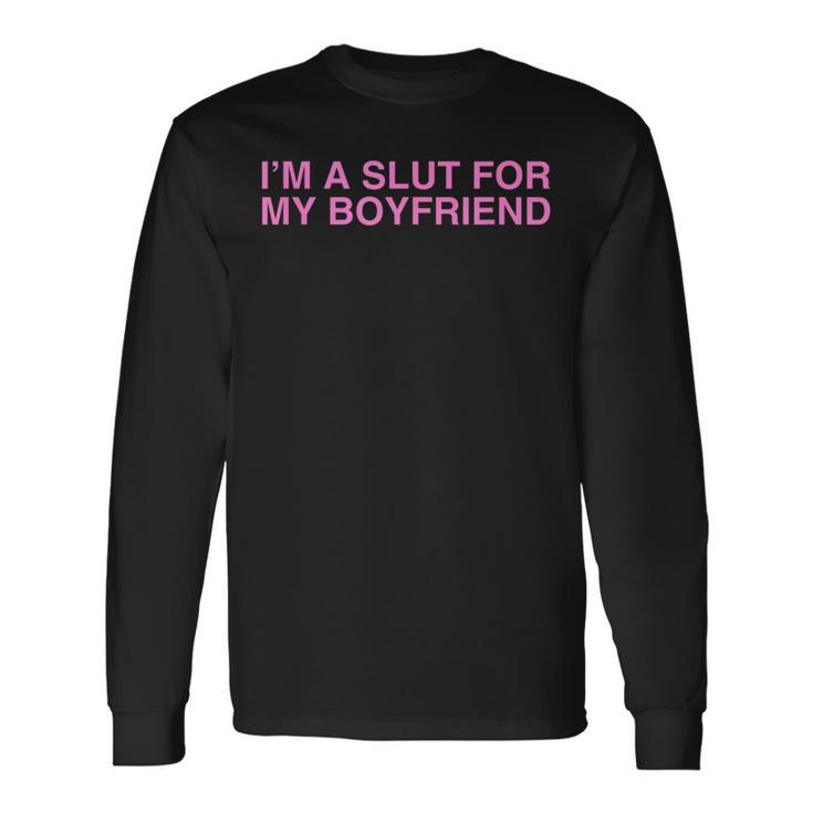 I'm Alut For My Boyfriend Y2k カップル 風刺殺 長袖Tシャツ