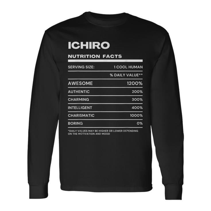Ichiro 栄養成分表示 長袖Tシャツ