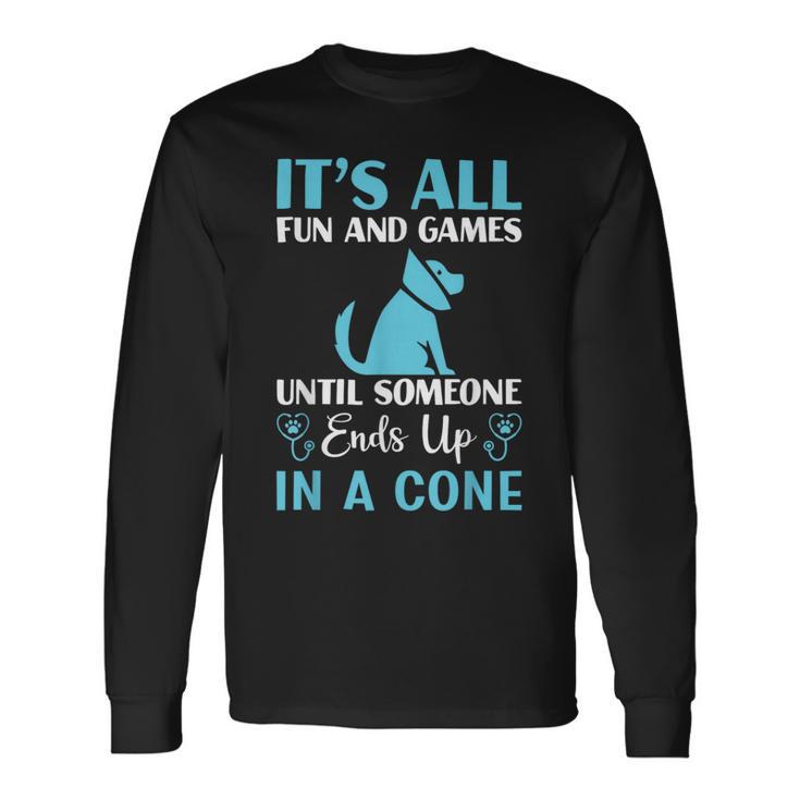 It's All Fun et Tech 獣医師 獣医 学生 長袖Tシャツ