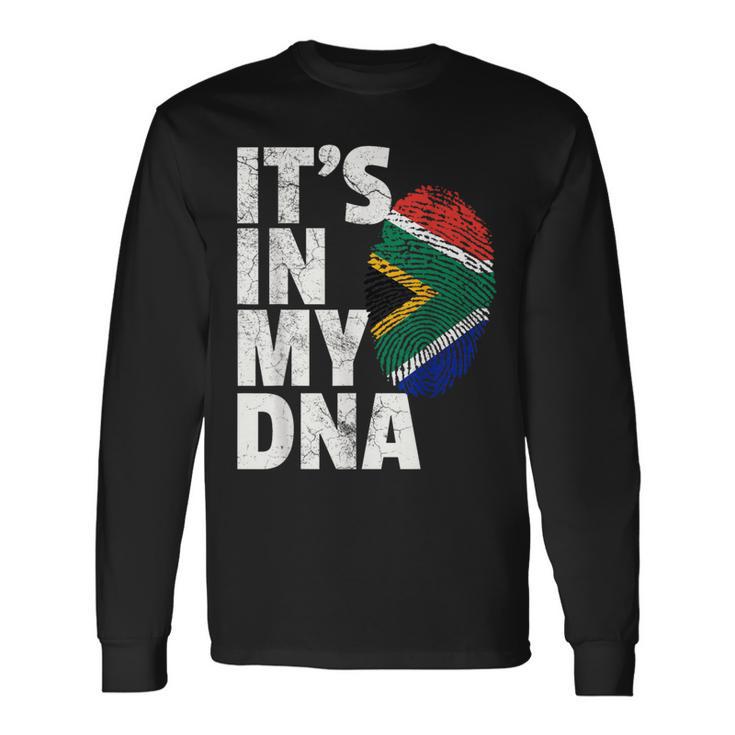 It's In My Dnaouth African Africa Flag T 長袖Tシャツ