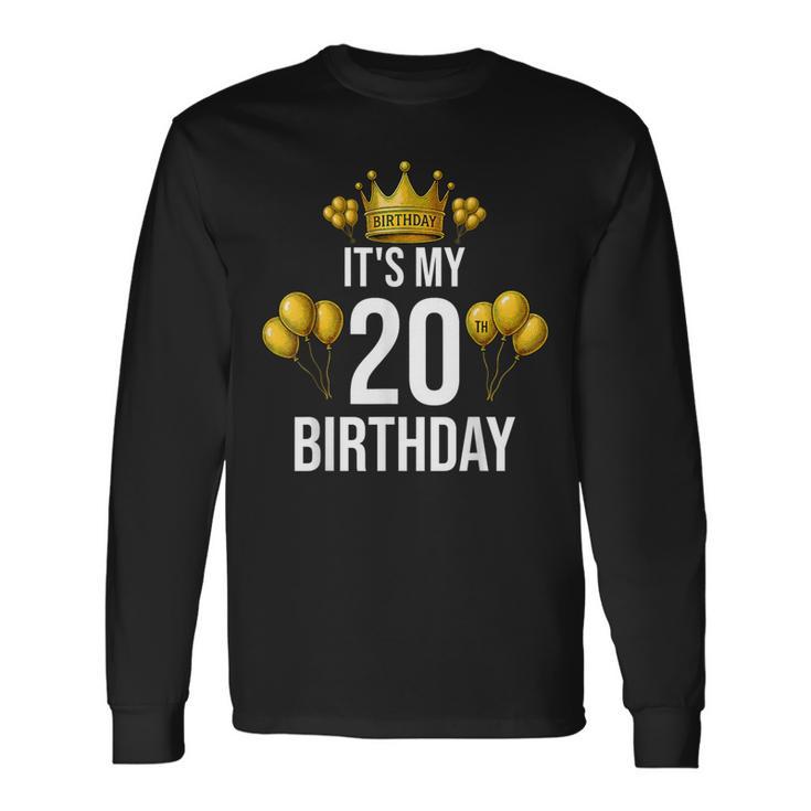 It's My 20Th Birthday Party 20歳 誕生日 メンズ レディース 長袖Tシャツ