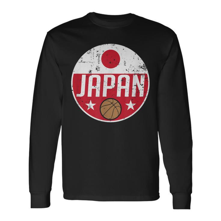 Japan Basketball Flag Jerseyupporter Nippon Fan 長袖Tシャツ