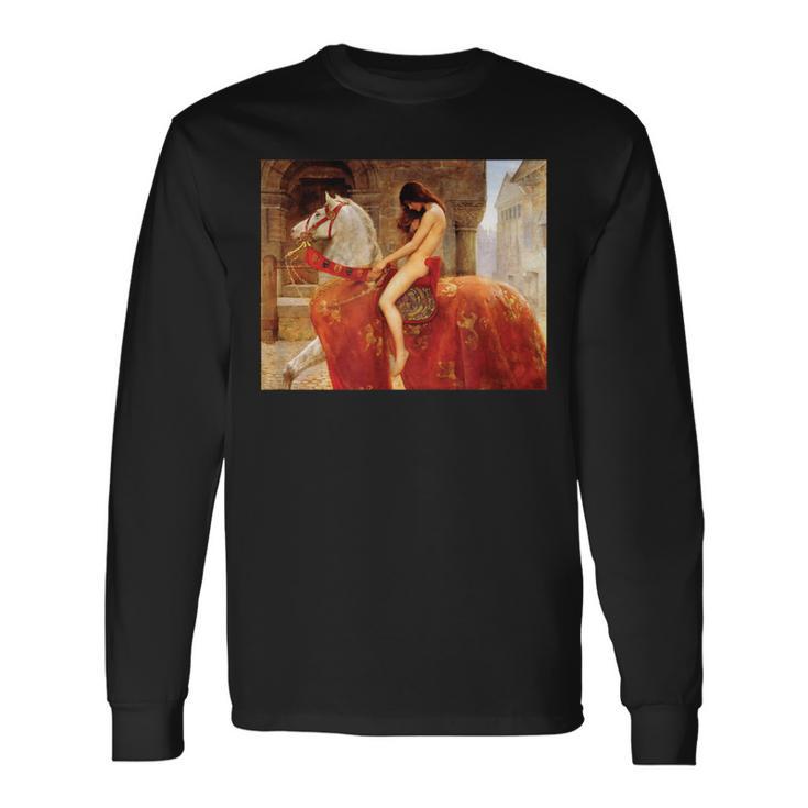 Lady Godiva ヌード ペインティング 長袖Tシャツ