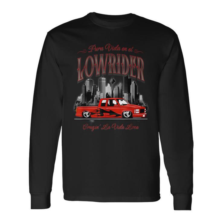 Latino Los Cholo Chicano s チカーノ ローライダー ローライダー 長袖Tシャツ