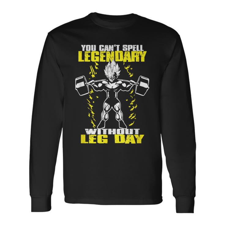 Leg Day ボディビルディング スクワット ジム モチベーションスクワット 長袖Tシャツ