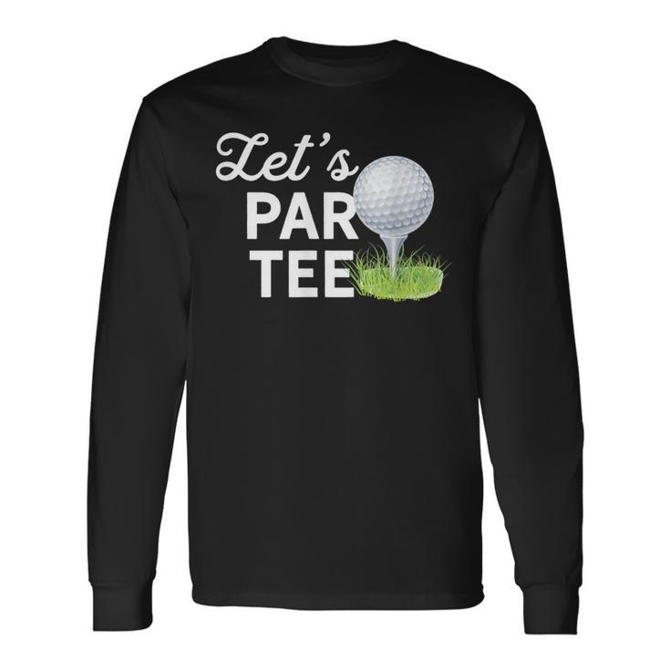 Let's Par ゴルフボール ティーピン付き 面白いゴルフクラブtシャツ 長袖Tシャツ