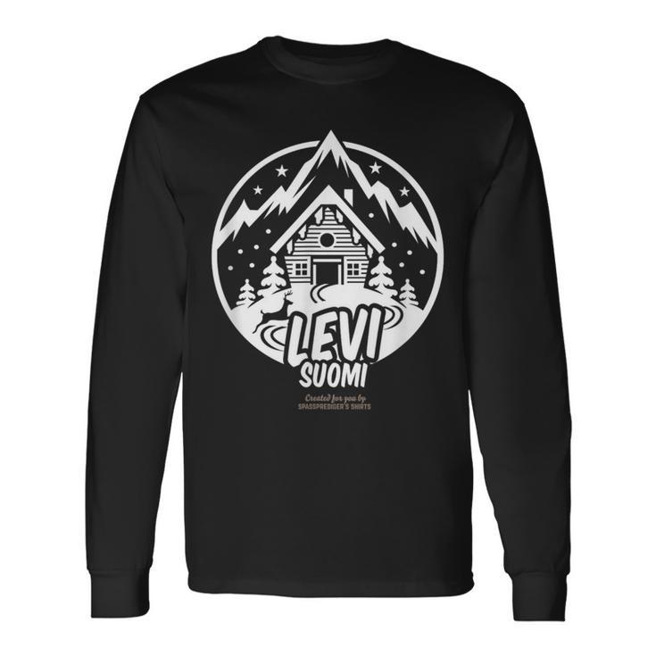 Leviuomi フィンランド スキーロッジとスキーリゾートの名前 Levi 長袖Tシャツ