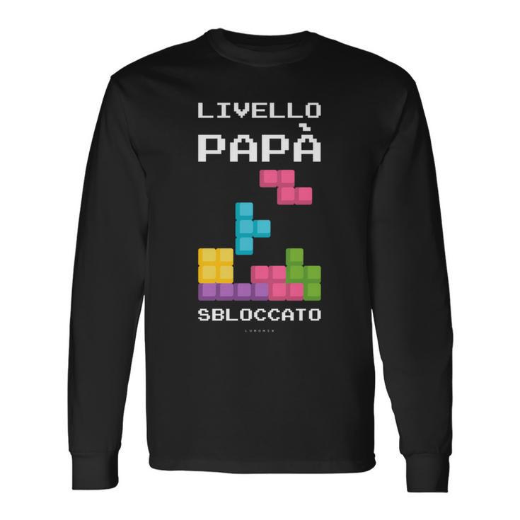 Livello Papàbloccato Maglia Regalo Divertente Neo Papà Maglia A Manica Maglietta a maniche lunghe