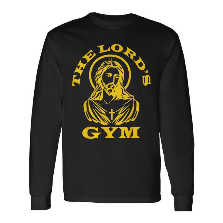 The Lords Gym 重量挙げに クリスチャン ジーザス 好き 長袖Tシャツ