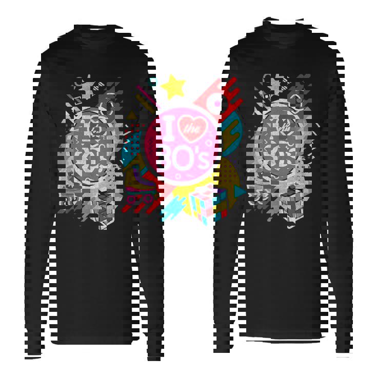 I Love The 80年代シャツ 80年代服 男女兼用 1980年代 長袖Tシャツ ギフトのアイデア