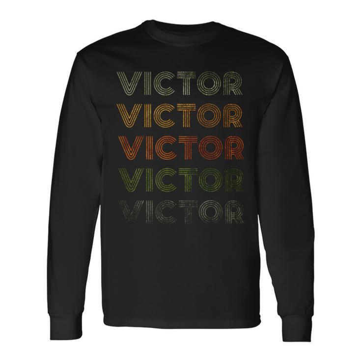 Love Heartictor グランジヴィンテージスタイル ブラック ビクター 長袖Tシャツ