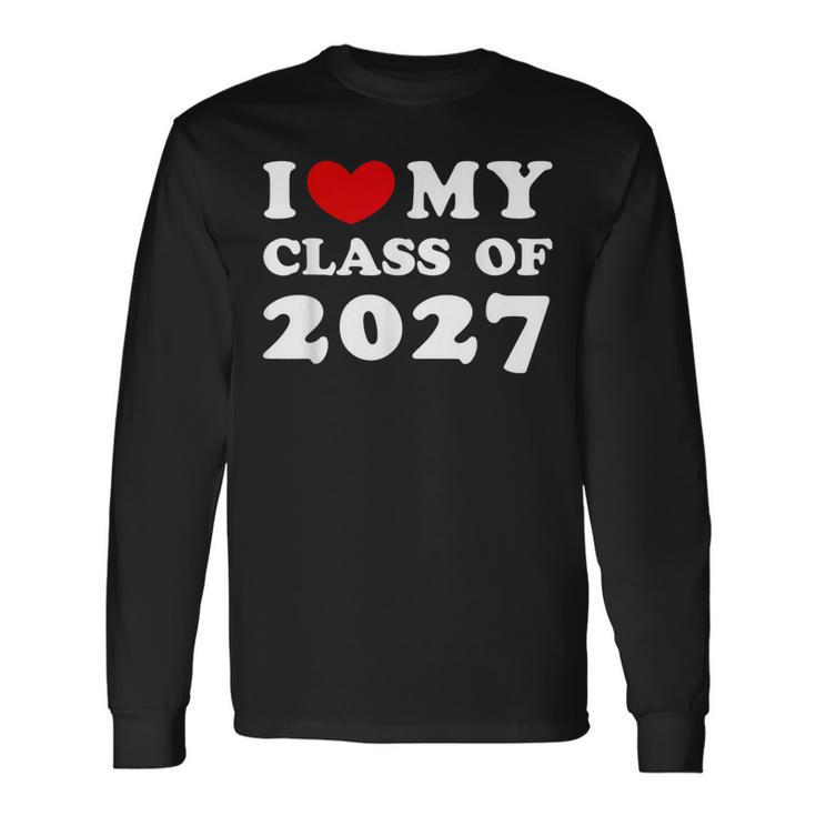 I Love My Class Of 2027 私は2027年のクラスが大好きで、2027年のクラスが好きです 長袖Tシャツ