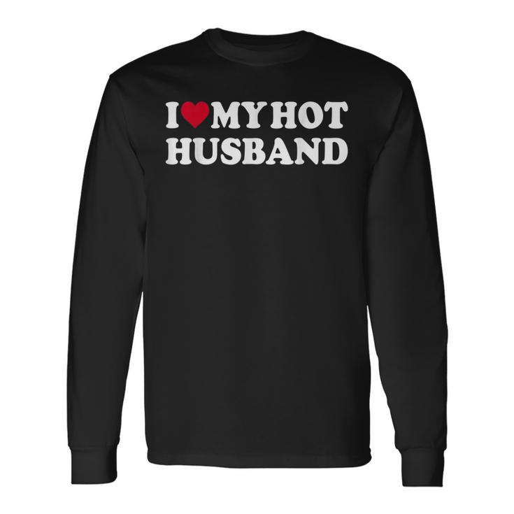 I Love My Hot Husband シャツ ファニー レッド ハート Love Hot Husband 長袖Tシャツ