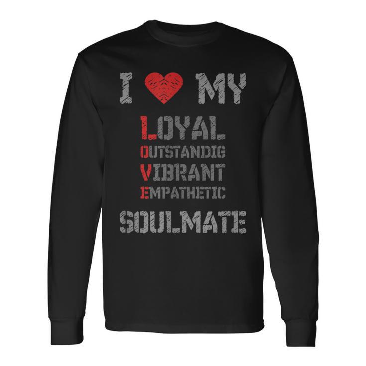 I Love Myoulmate ソウルメイトが大好き ソウルメイトへの愛を込めて 長袖Tシャツ