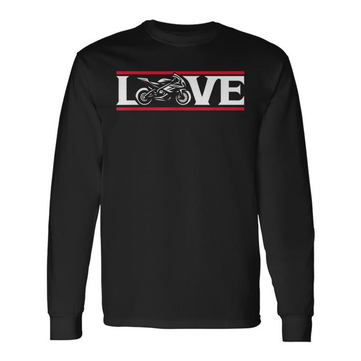 Love To Ride レース スポーツバイク ストリートバイク オートバイ 長袖Tシャツ ギフトのアイデア