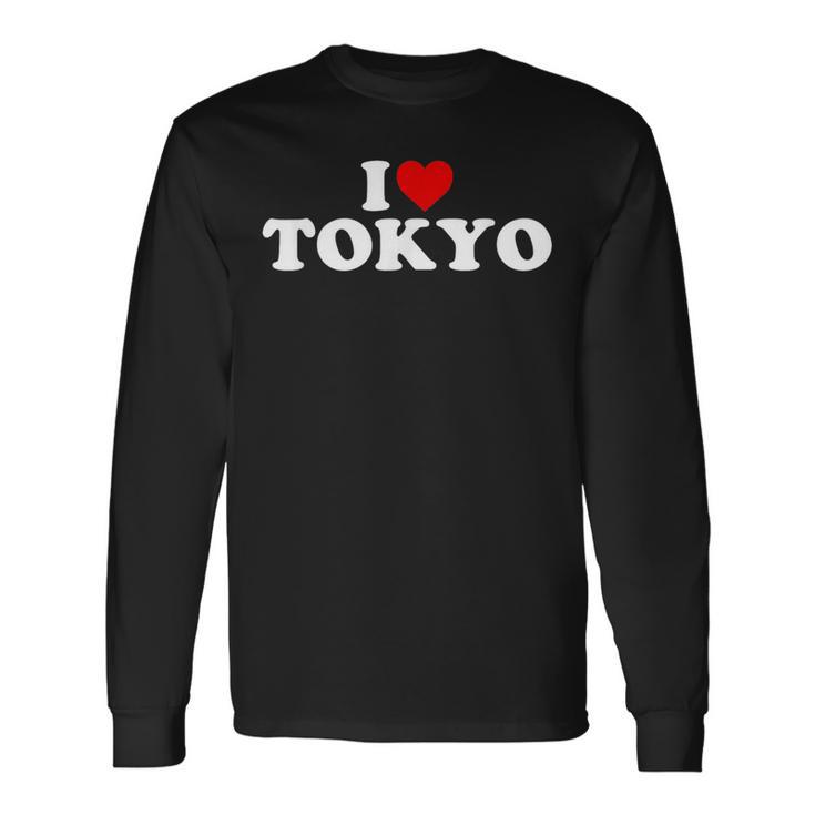 I Love Tokyo ハート 長袖Tシャツ