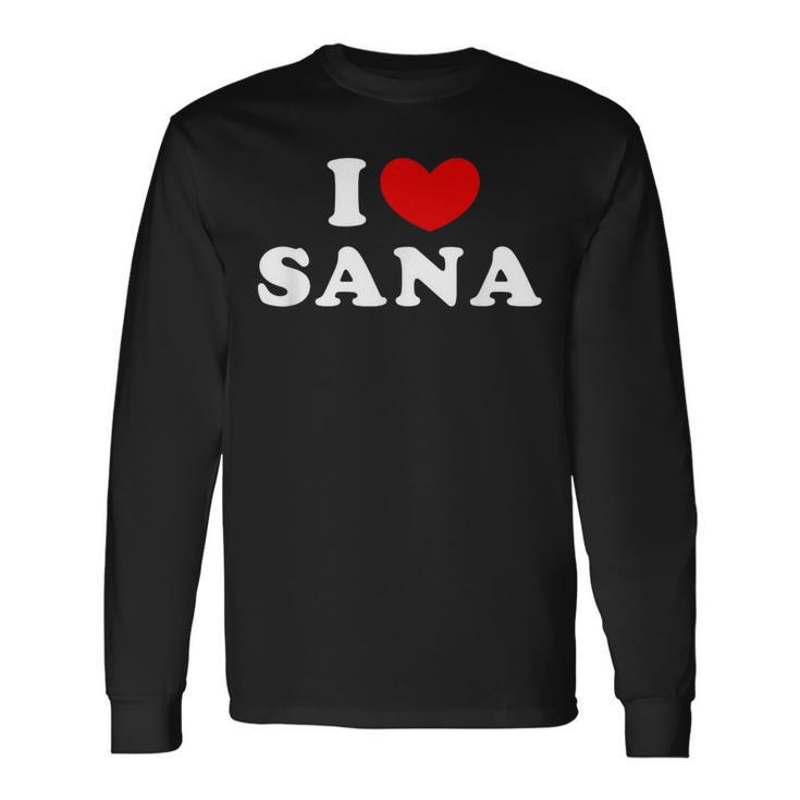 I Loveana 私は愛するana 長袖Tシャツ