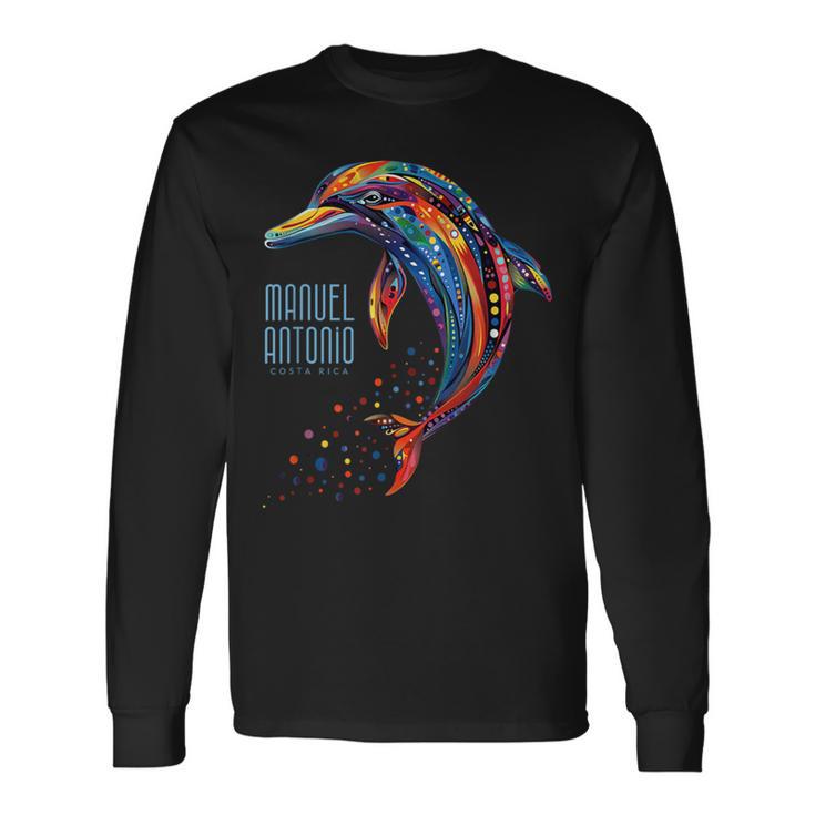 Manuel Antonio コスタリカ ティー ビーチ サーフ バケーション イルカ 長袖Tシャツ
