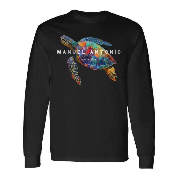 Manuel Antonio コスタリカ ティー ビーチ サーフ バケーション ウミガメ 長袖Tシャツ