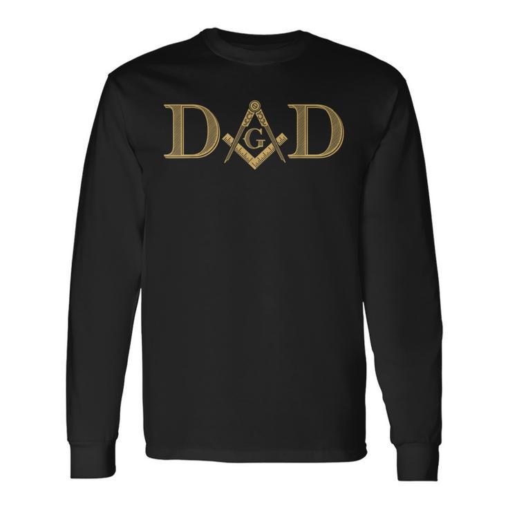 Mason Dad フリーメイソンシンボルロッジ フリーメイソンスクエア&コンパス 長袖Tシャツ