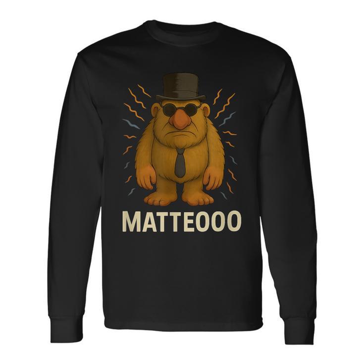 Matteooo イタリアンブレインロットミーム – シュールなaiクリーチャー 長袖Tシャツ