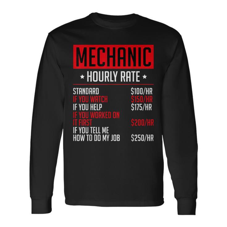 Mechanics Auto Mechanics メカニック 時給 カーメカニック 長袖Tシャツ