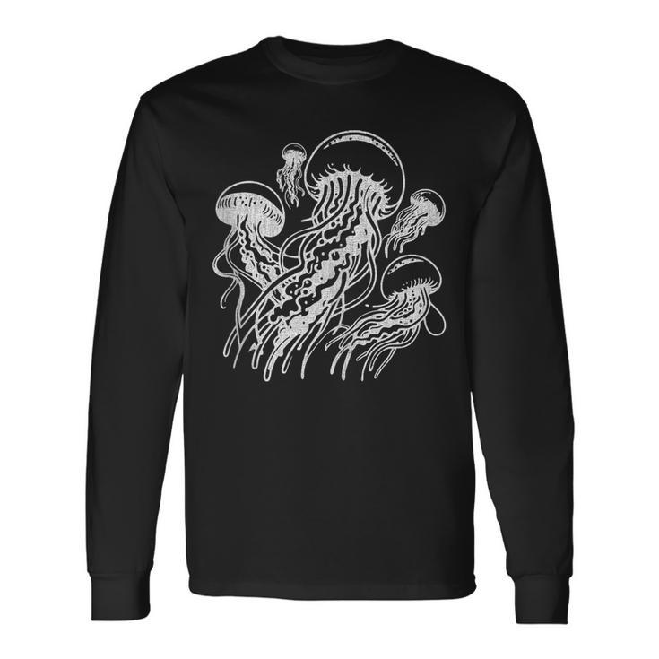 Medusas Divertidas Diseño De Medusas In Mangas Camiseta de manga larga