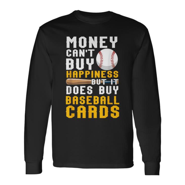 Money Can Buy 野球カード 面白い野球愛好家ファン 長袖Tシャツ